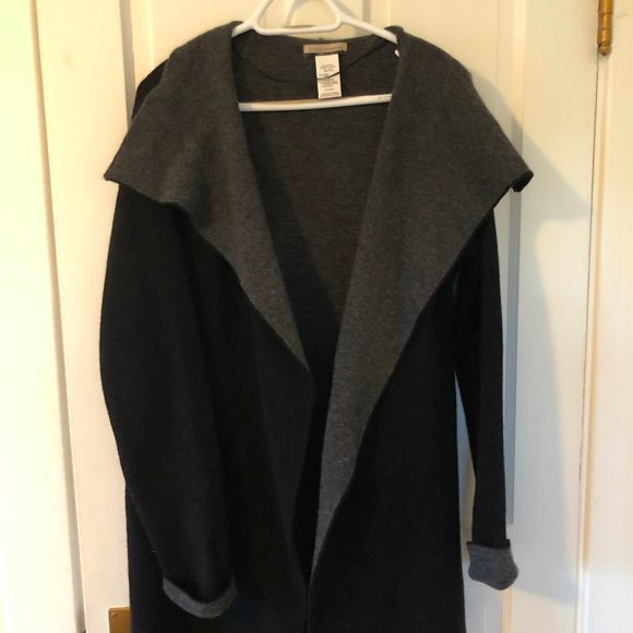 Heavy Wool Cardigan with tie waist - Picture 4 of 5